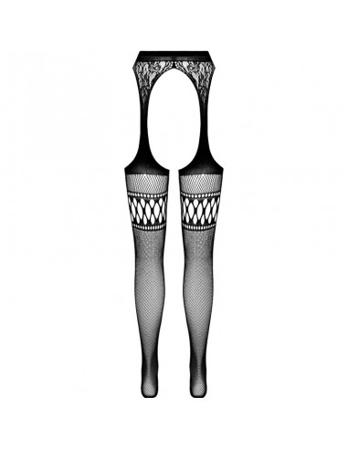 PASSION S026 MEDIAS CON LIGUERO NEGRO TALLA UNICA