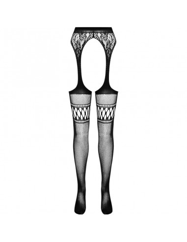 PASSION S026 MEDIAS CON LIGUERO NEGRO TALLA UNICA