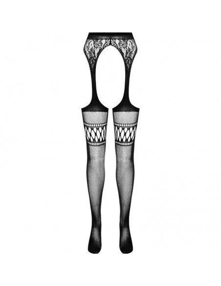 PASSION S026 MEDIAS CON LIGUERO NEGRO TALLA UNICA