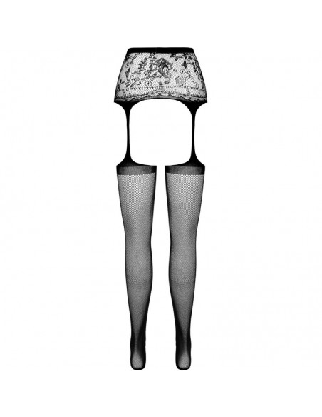 PASSION S028 MEDIAS CON LIGUERO NEGRO TALLA UNICA