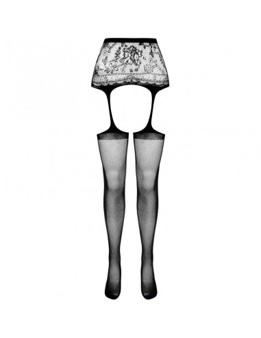 PASSION S028 MEDIAS CON LIGUERO NEGRO TALLA UNICA