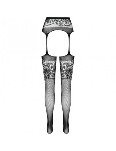 PASSION S029 MEDIAS CON LIGUERO NEGRO TALLA UNICA