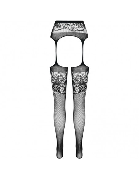 PASSION S029 MEDIAS CON LIGUERO NEGRO TALLA UNICA