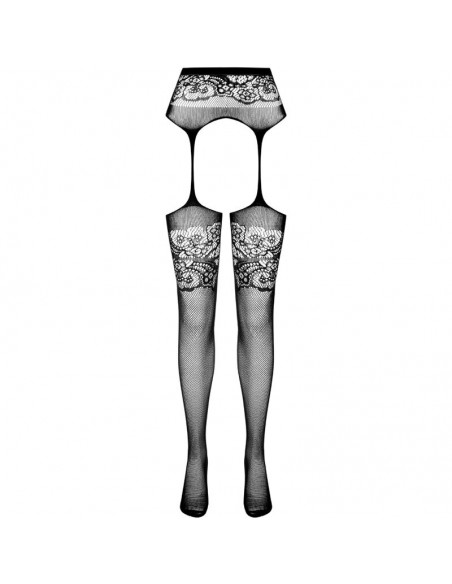 PASSION S029 MEDIAS CON LIGUERO NEGRO TALLA UNICA