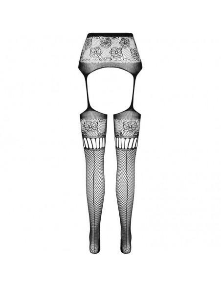 PASSION S030 MEDIAS CON LIGUERO NEGRO TALLA UNICA