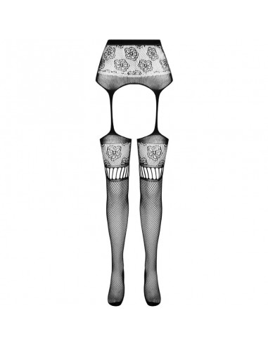 PASSION S030 MEDIAS CON LIGUERO NEGRO TALLA UNICA