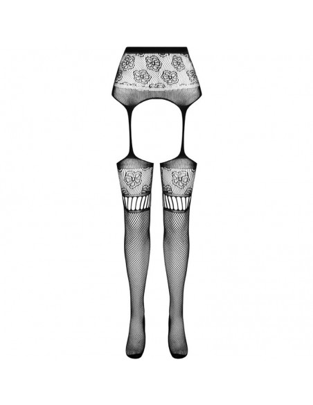 PASSION S030 MEDIAS CON LIGUERO NEGRO TALLA UNICA