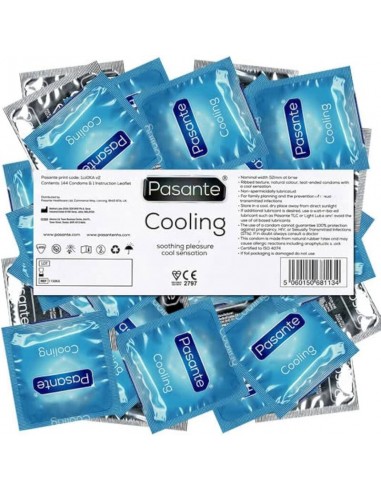 PASANTE PRESERVATIVO EFECTO FRIO BOLSA 144 UNIDADES