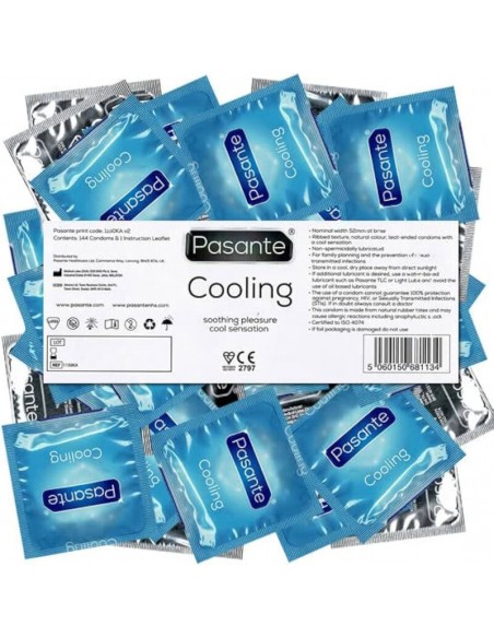 PASANTE PRESERVATIVO EFECTO FRIO BOLSA 144 UNIDADES