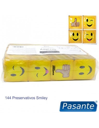 PASANTE PRESERVATIVO SMILEY BOLSA 144 UNIDADES