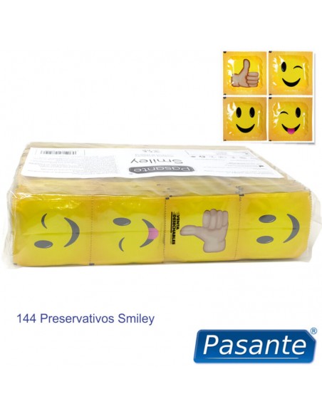 PASANTE PRESERVATIVO SMILEY BOLSA 144 UNIDADES
