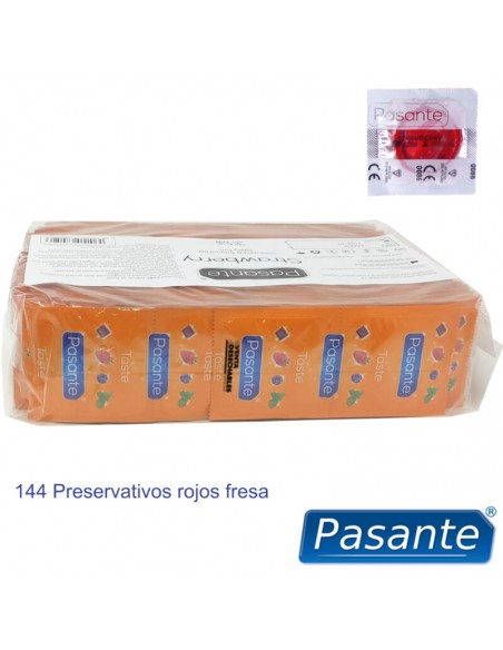 PASANTE PRESERVATIVO SABOR FRESA BOLSA 144 UNIDADES