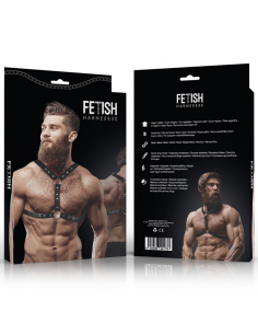 FETISH SUBMISSIVE ATTITUDE ARNeS ECOPIEL PECHO CON DOBLE SUJECIoN Y TACHUELAS HOMBRE 2