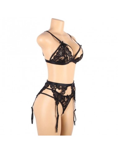SUBBLIME SET TRES PIEZAS SUJETADOR LIGUERO TANGA L XL