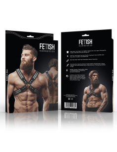FETISH SUBMISSIVE ATTITUDE ARNeS ECOPIEL PECHO CRUZADO CON REMACHES HOMBRE 2