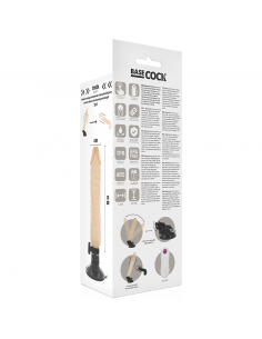 BASECOCK VIBRADOR REALISTICO CONTROL REMOTO NATURAL 20 CM 2