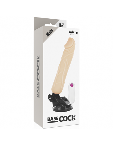 BASECOCK VIBRADOR REALISTICO CONTROL REMOTO NATURAL 20 CM