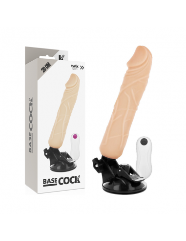 BASECOCK VIBRADOR REALISTICO CONTROL REMOTO NATURAL 20 CM