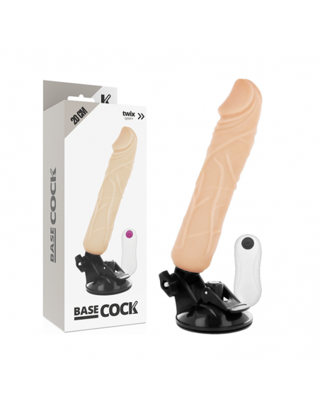 BASECOCK VIBRADOR REALISTICO CONTROL REMOTO NATURAL 20 CM BASECOCK VIBRADOR REALISTICO CONTROL REMOTO NATURAL 20 CM