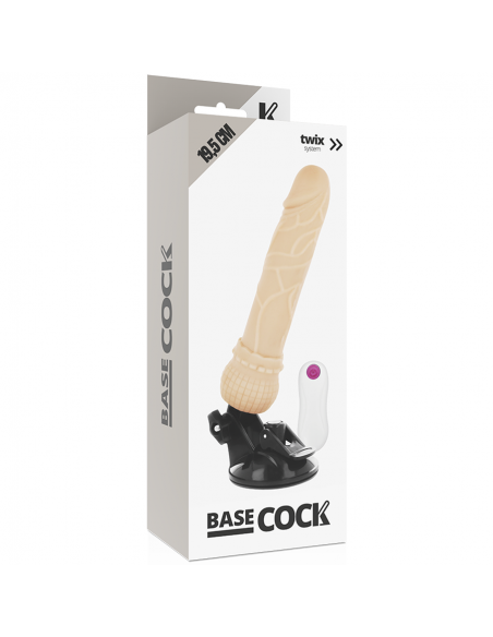 BASECOCK VIBRADOR REALISTICO CONTROL REMOTO NATURAL 195 CM BASECOCK VIBRADOR REALISTICO CONTROL REMOTO NATURAL 195 CM
