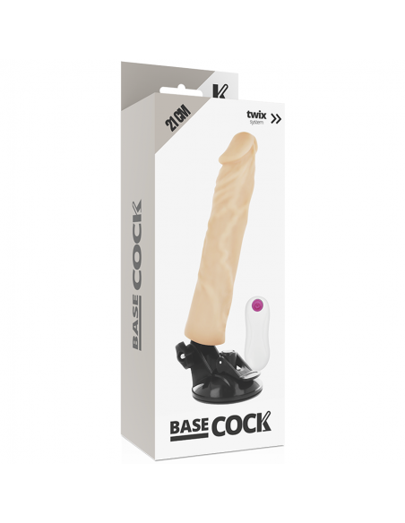 BASECOCK VIBRADOR REALISTICO CONTROL REMOTO NATURAL 21 CM BASECOCK VIBRADOR REALISTICO CONTROL REMOTO NATURAL 21 CM