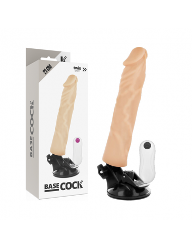 BASECOCK VIBRADOR REALISTICO CONTROL REMOTO NATURAL 21 CM