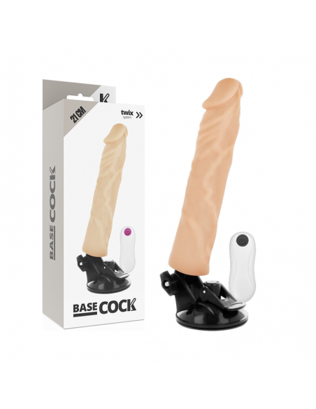 BASECOCK VIBRADOR REALISTICO CONTROL REMOTO NATURAL 21 CM BASECOCK VIBRADOR REALISTICO CONTROL REMOTO NATURAL 21 CM
