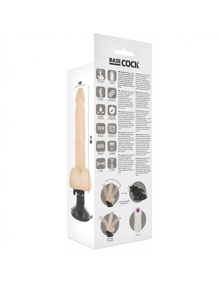 BASECOCK VIBRADOR ARTICULABLE CONTROL REMOTO NATURAL 21 CM BASECOCK VIBRADOR ARTICULABLE CONTROL REMOTO NATURAL 21 CM