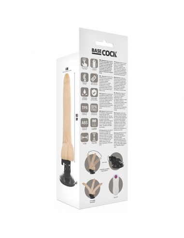BASECOCK VIBRADOR ARTICULABLE CONTROL REMOTO NATURAL 185CM