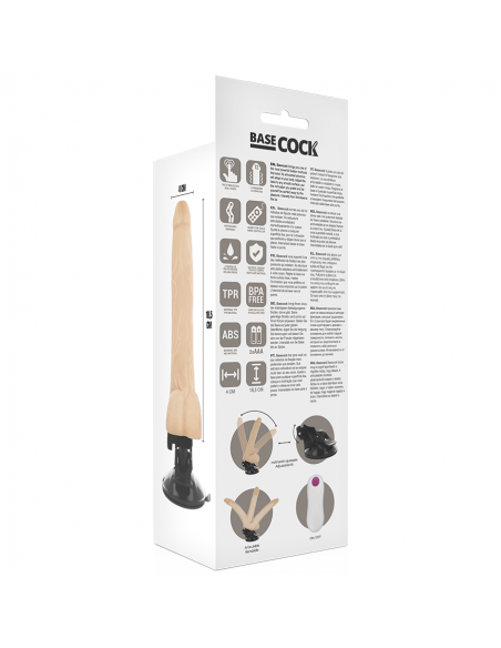 BASECOCK VIBRADOR ARTICULABLE CONTROL REMOTO NATURAL 185CM BASECOCK VIBRADOR ARTICULABLE CONTROL REMOTO NATURAL 185CM