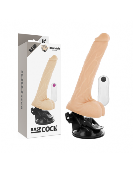 BASECOCK VIBRADOR ARTICULABLE CONTROL REMOTO NATURAL 185CM