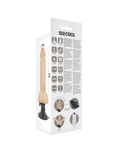 BASECOCK VIBRADOR ARTICULABLE CONTROL REMOTO NATURAL 20 CM
