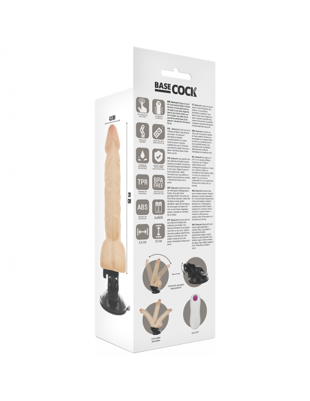BASECOCK VIBRADOR ARTICULABLE CONTROL REMOTO NATURAL 20 CM BASECOCK VIBRADOR ARTICULABLE CONTROL REMOTO NATURAL 20 CM