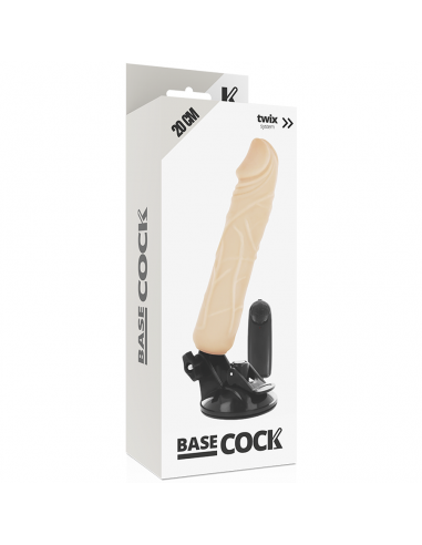 BASECOCK VIBRADOR REALISTICO CONTROL REMOTO NATURAL 20 CM