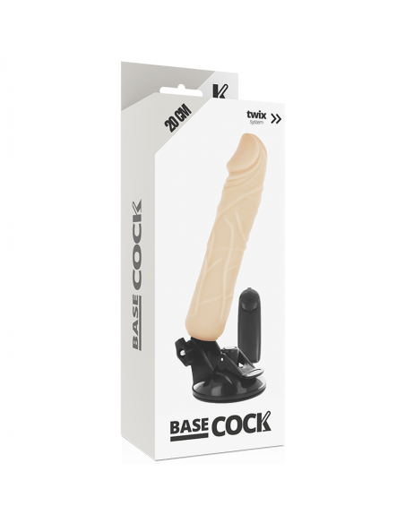 BASECOCK VIBRADOR REALISTICO CONTROL REMOTO NATURAL 20 CM