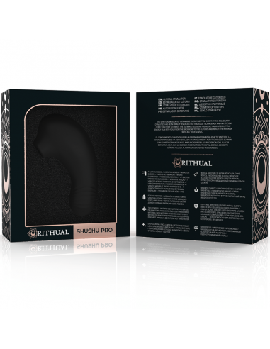 RITHUAL SHUSHU PRO POCKET ESTIMULADOR CLITORIS 2 POTENTES MOTORES AZABACHE