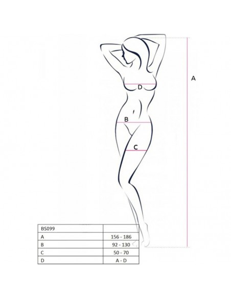 PASSION BS099 BODYSTOCKING NEGRO TALLA UNICA