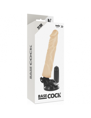 BASECOCK VIBRADOR REALISTICO CONTROL REMOTO NATURAL 21 CM