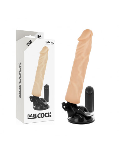 BASECOCK VIBRADOR REALISTICO CONTROL REMOTO NATURAL 21 CM