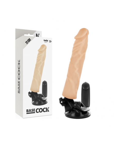 BASECOCK VIBRADOR REALISTICO CONTROL REMOTO NATURAL 21 CM
