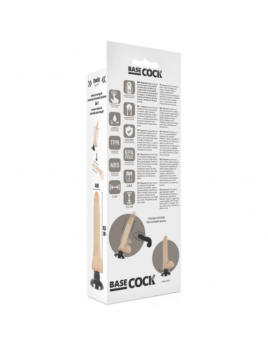 BASECOCK VIBRADOR REALISTICO 2 1 NATURAL 185 CM