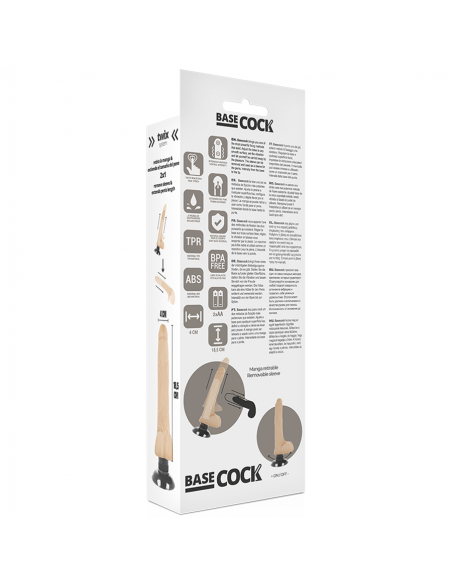 BASECOCK VIBRADOR REALISTICO 2 1 NATURAL 185 CM BASECOCK VIBRADOR REALISTICO 2 1 NATURAL 185 CM