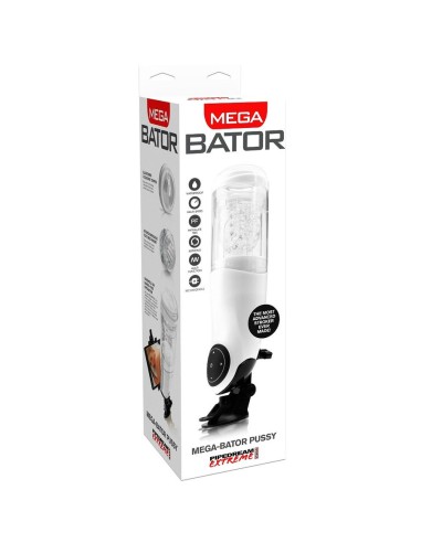 PDX MEGA BATOR USB MASTURBADOR MASCULINO VAGINA BLANCO
