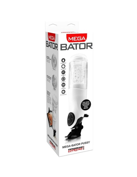 PDX MEGA BATOR USB MASTURBADOR MASCULINO VAGINA BLANCO