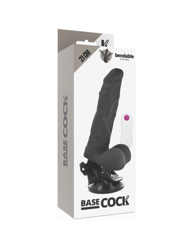 BASECOCK VIBRADOR ARTICULABLE CONTROL REMOTO NEGRO 21 CM
