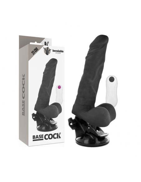 BASECOCK VIBRADOR ARTICULABLE CONTROL REMOTO NEGRO 21 CM BASECOCK VIBRADOR ARTICULABLE CONTROL REMOTO NEGRO 21 CM
