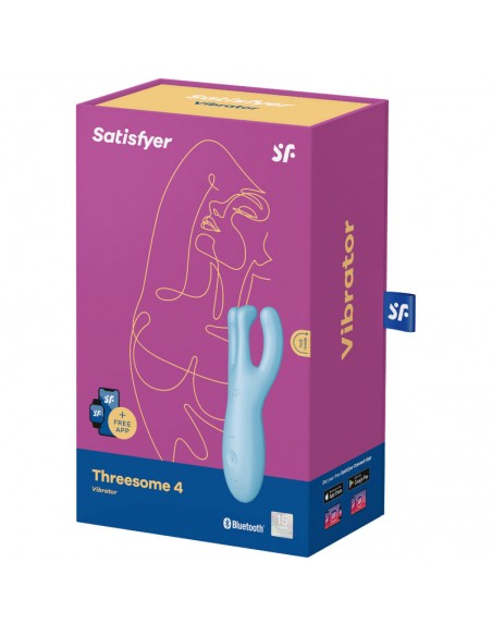 SATISFYER THREESOME 4 VIBRADOR APP AZUL SATISFYER THREESOME 4 VIBRADOR APP AZUL
