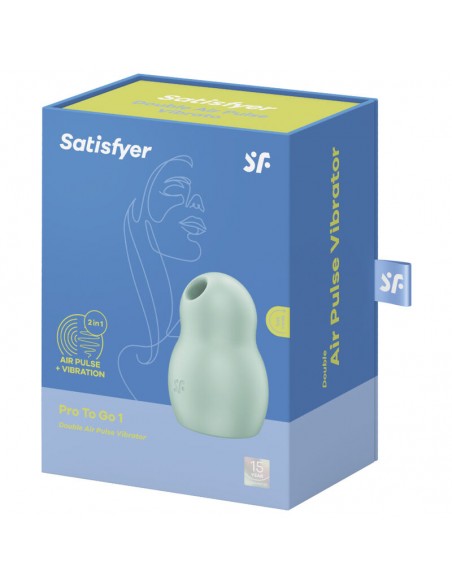 SATISFYER PRO TO GO 1 ESTIMULADOR Y VIBRADOR DOBLE VERDE
