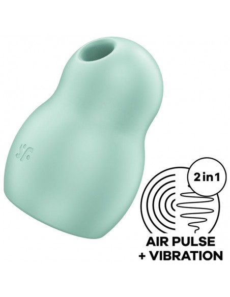 SATISFYER PRO TO GO 1 ESTIMULADOR Y VIBRADOR DOBLE VERDE