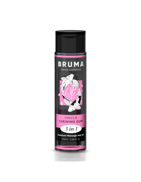BRUMA ACEITE DE MASAJE PREMIUM EFECTO CALOR SABOR CHICLE 3 EN 1